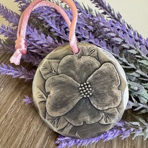 American Forging Hammered Aluminum Dogwood Ornament - SKU C